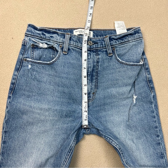 Abercrombie & Fitch Jeans Womens 28/6 The Skinny High Rise Frayed Hem Destroyed - Picture 3 of 6